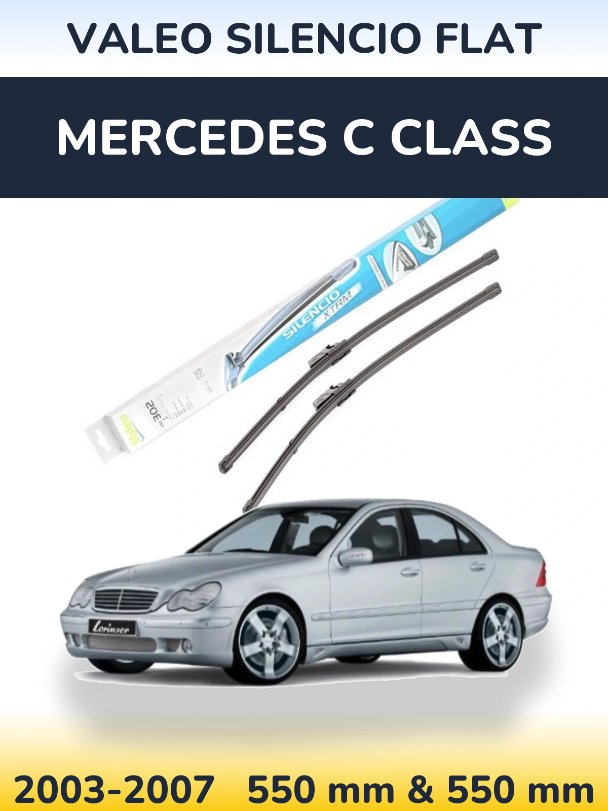 Ștergătoare Valeo Silencio Flat pentru Mercedes C Class