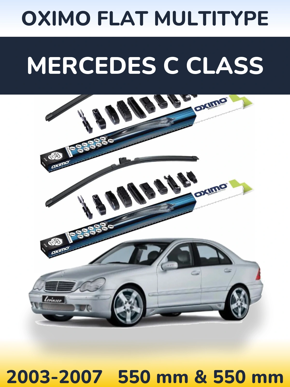 Ștergătoare Oximo Flat MultiTipe pentru Mercedes C Class