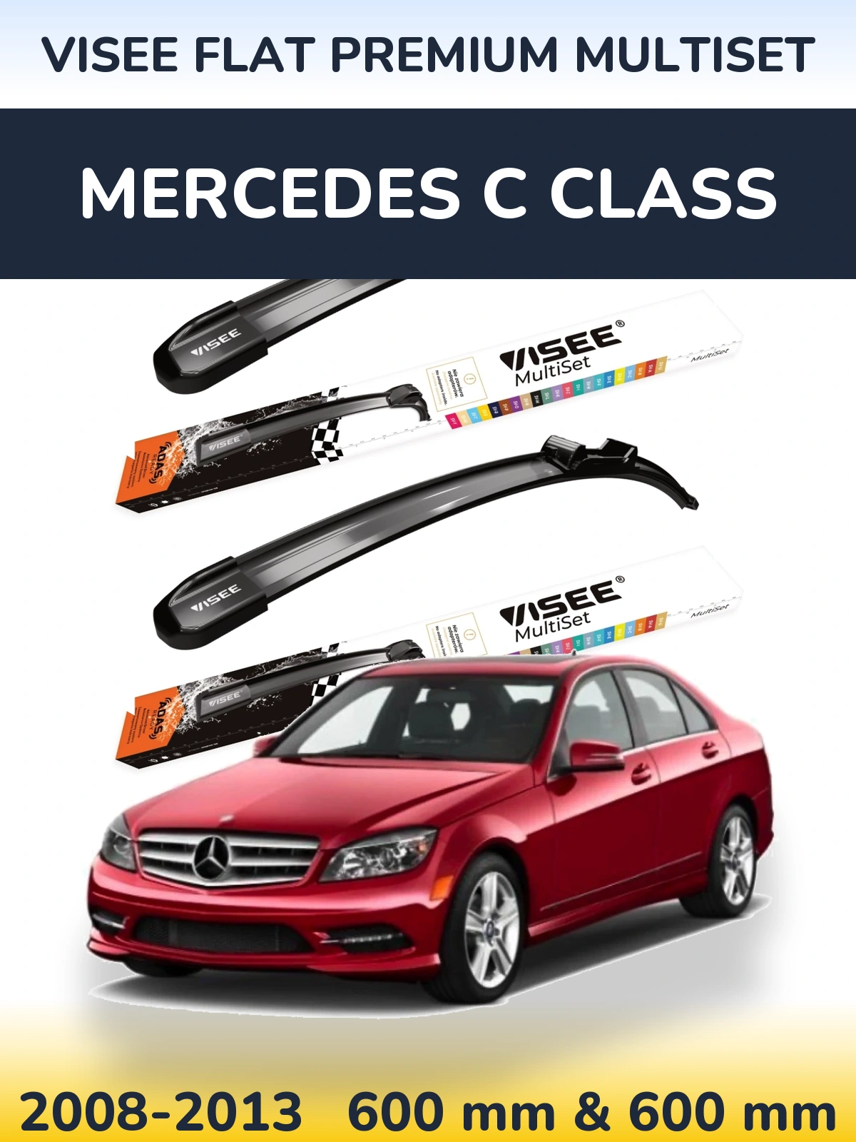 Ștergătoare VISEE FLAT PREMIUM MultiSet pentru Mercedes C Class