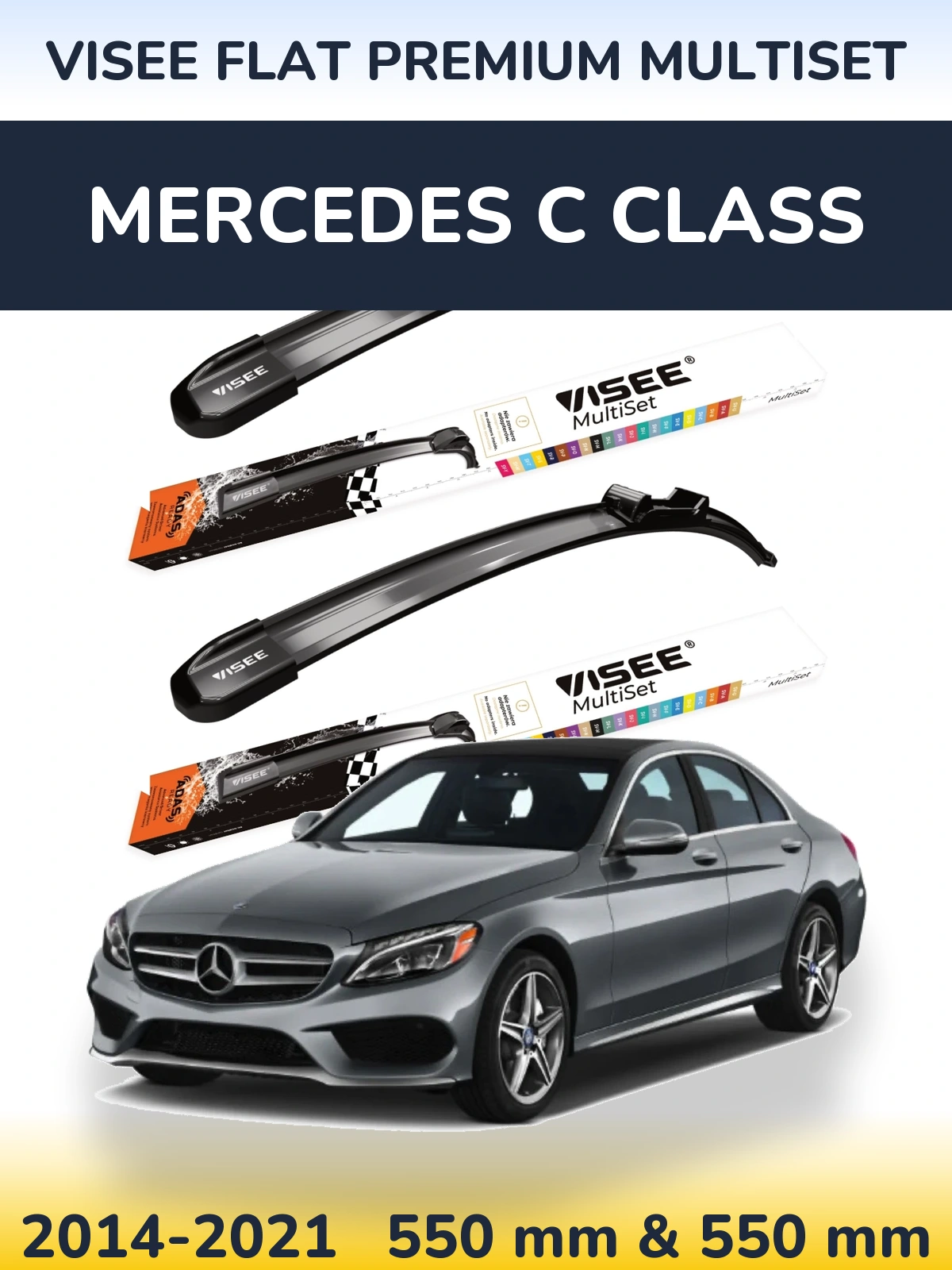 Ștergătoare VISEE FLAT PREMIUM MultiSet pentru Mercedes C Class