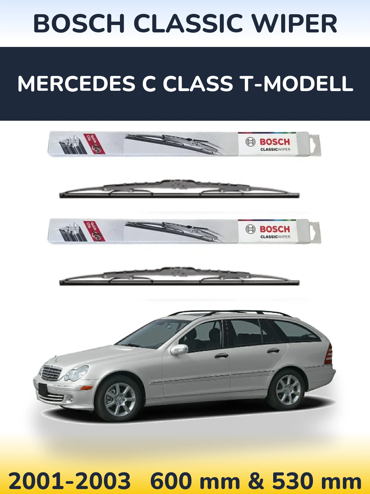 Ștergătoare BOSCH Classic Wiper pentru Mercedes C Class T-Modell