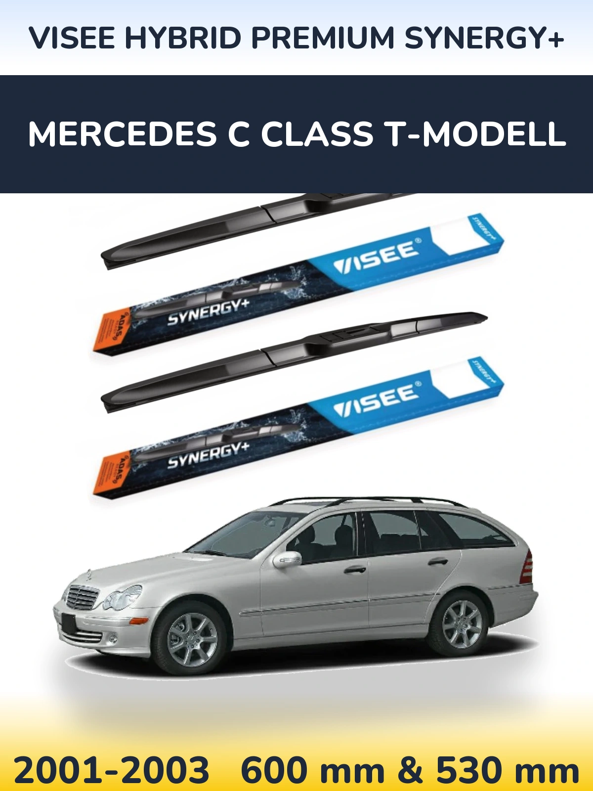 Ștergătoare VISEE HYBRID PREMIUM SYNERGY+ pentru Mercedes C Class T-Modell