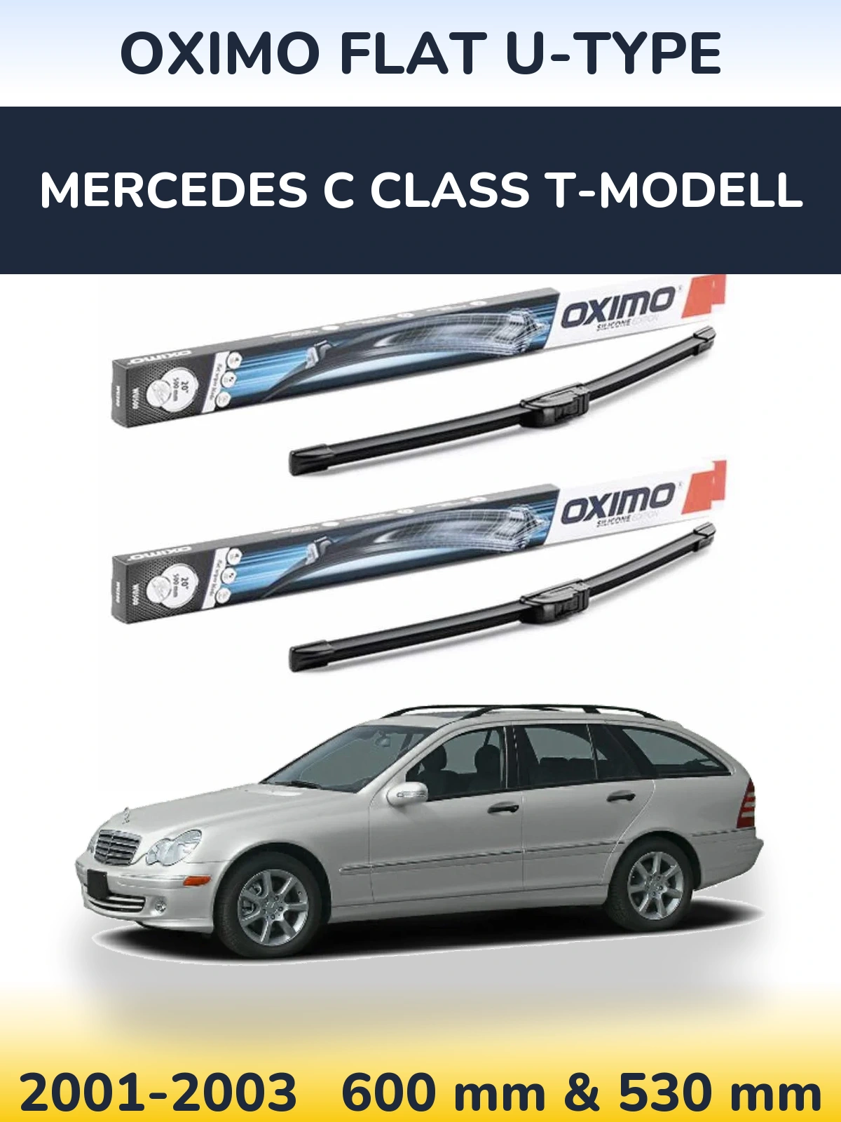 Ștergătoare Oximo Flat U-type pentru Mercedes C Class T-Modell