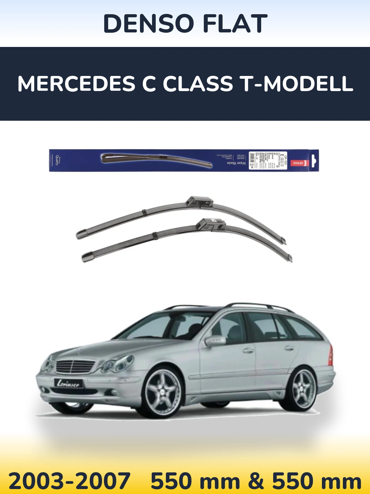 Ștergătoare Denso Flat pentru Mercedes C Class T-Modell