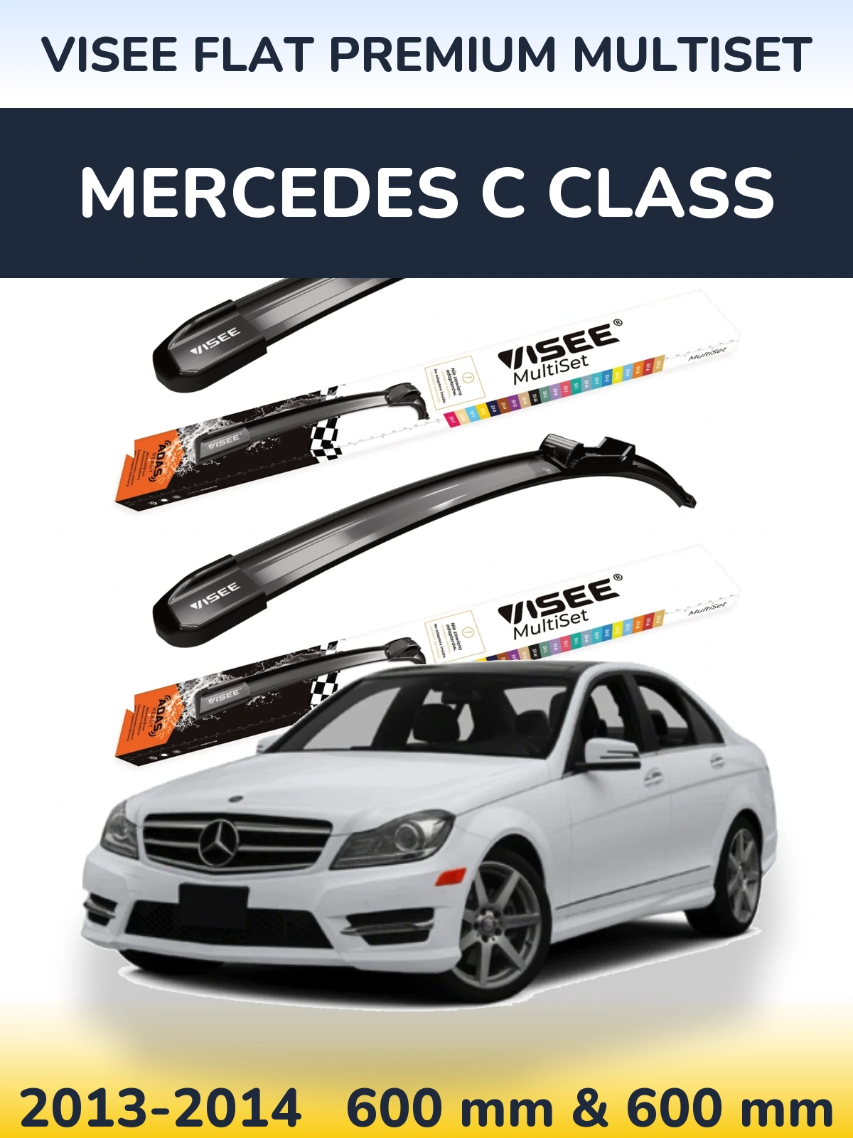 Ștergătoare VISEE FLAT PREMIUM MultiSet pentru Mercedes C Class