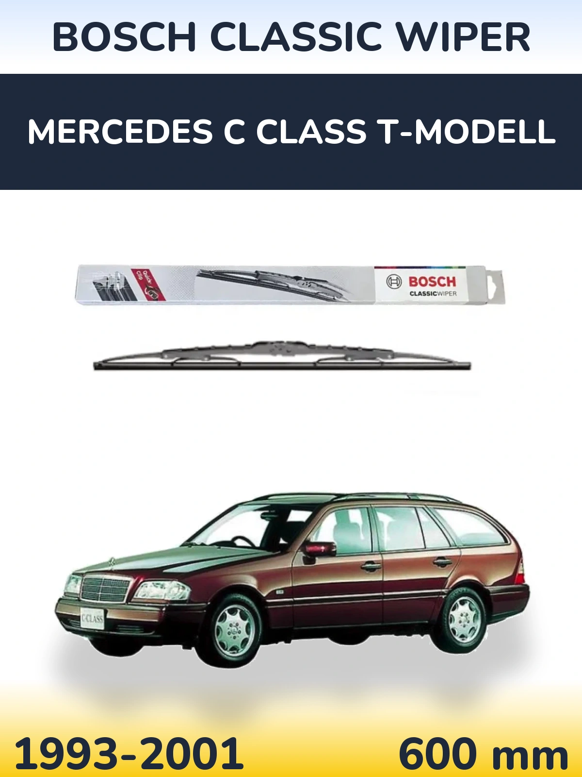 Ștergătoare BOSCH Classic Wiper pentru Mercedes C Class T-Modell