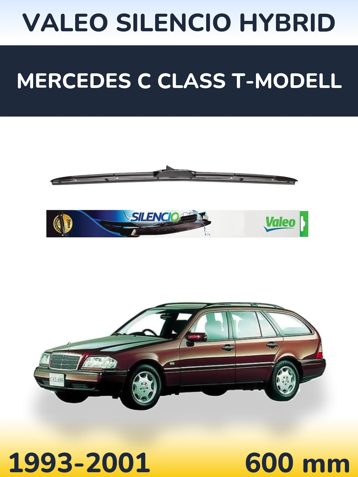 Ștergătoare Valeo Silencio Hybrid pentru Mercedes C Class T-Modell