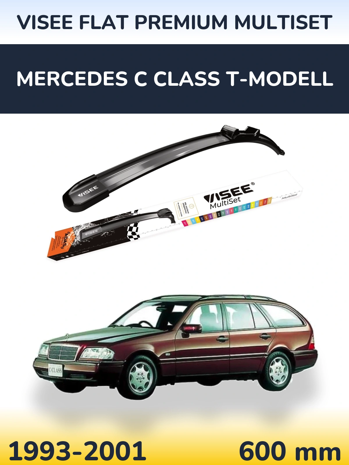 Ștergătoare VISEE FLAT PREMIUM MultiSet pentru Mercedes C Class T-Modell