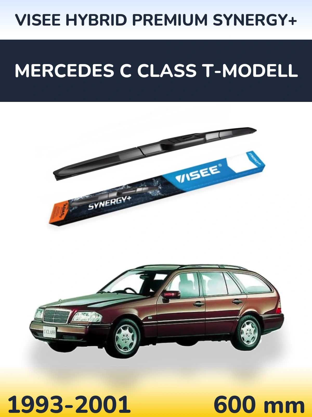 Ștergătoare VISEE HYBRID PREMIUM SYNERGY+ pentru Mercedes C Class T-Modell