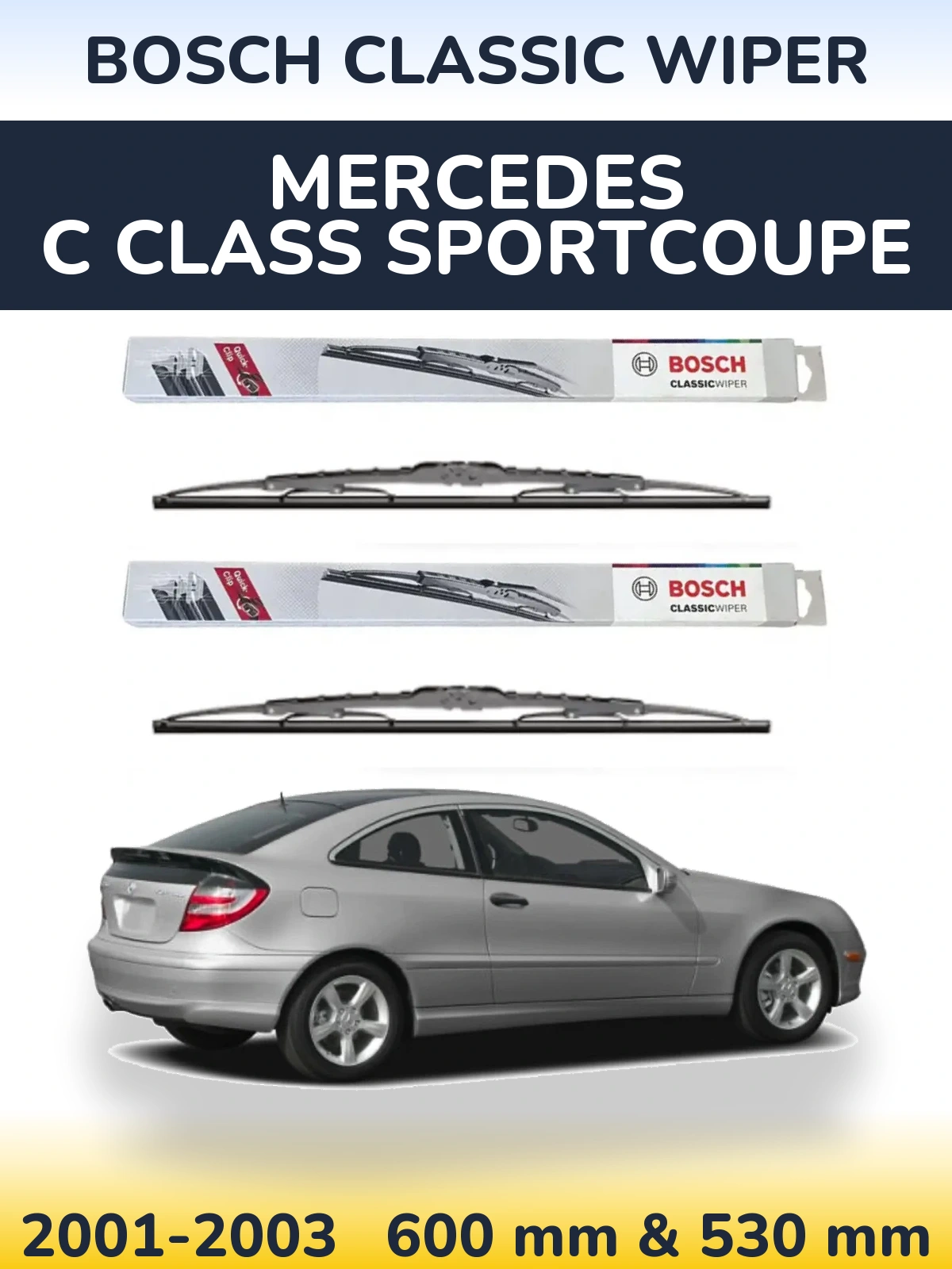 Ștergătoare BOSCH Classic Wiper pentru Mercedes C Class Sportcoupe