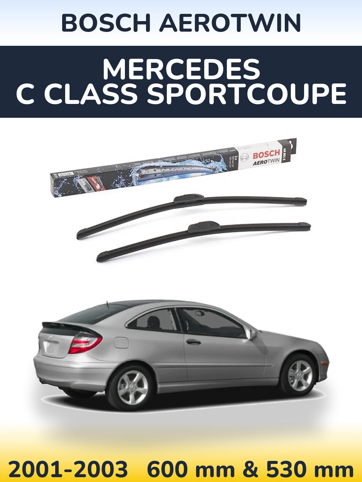 Ștergătoare BOSCH AeroTwin pentru Mercedes C Class Sportcoupe
