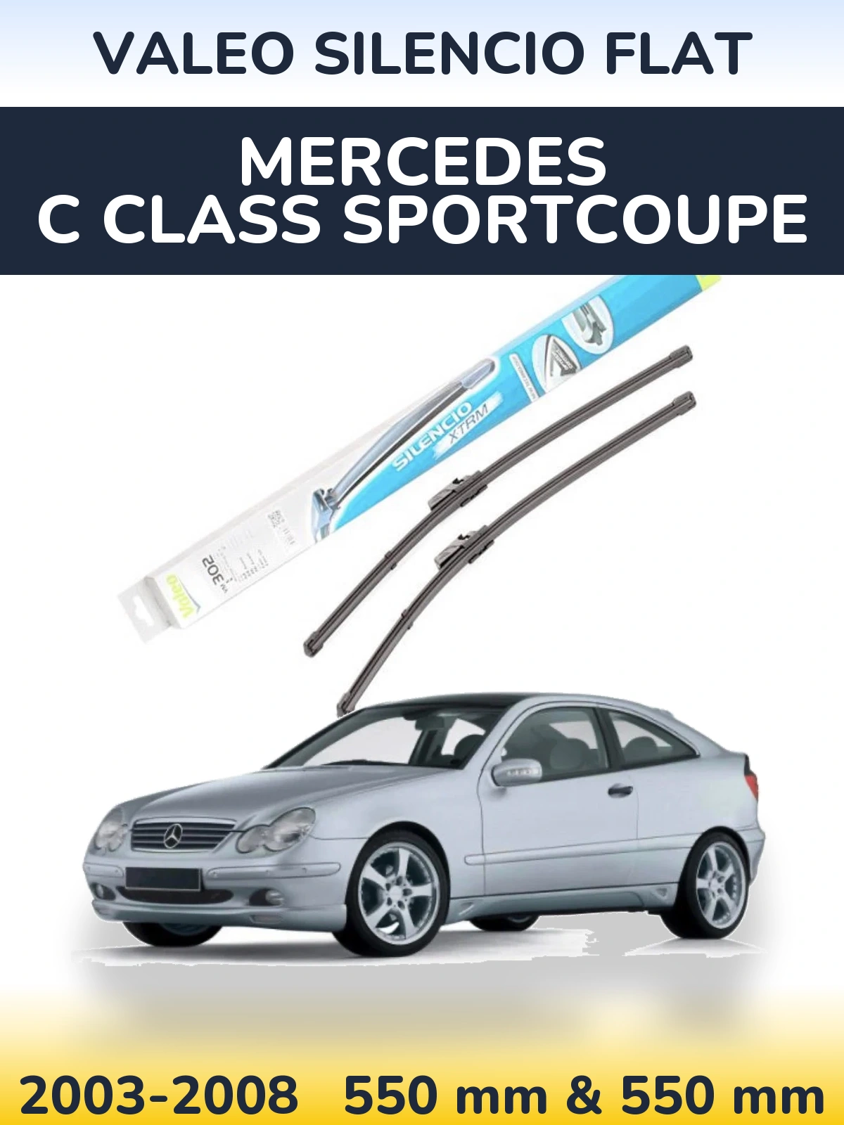 Ștergătoare Valeo Silencio Flat pentru Mercedes C Class Sportcoupe