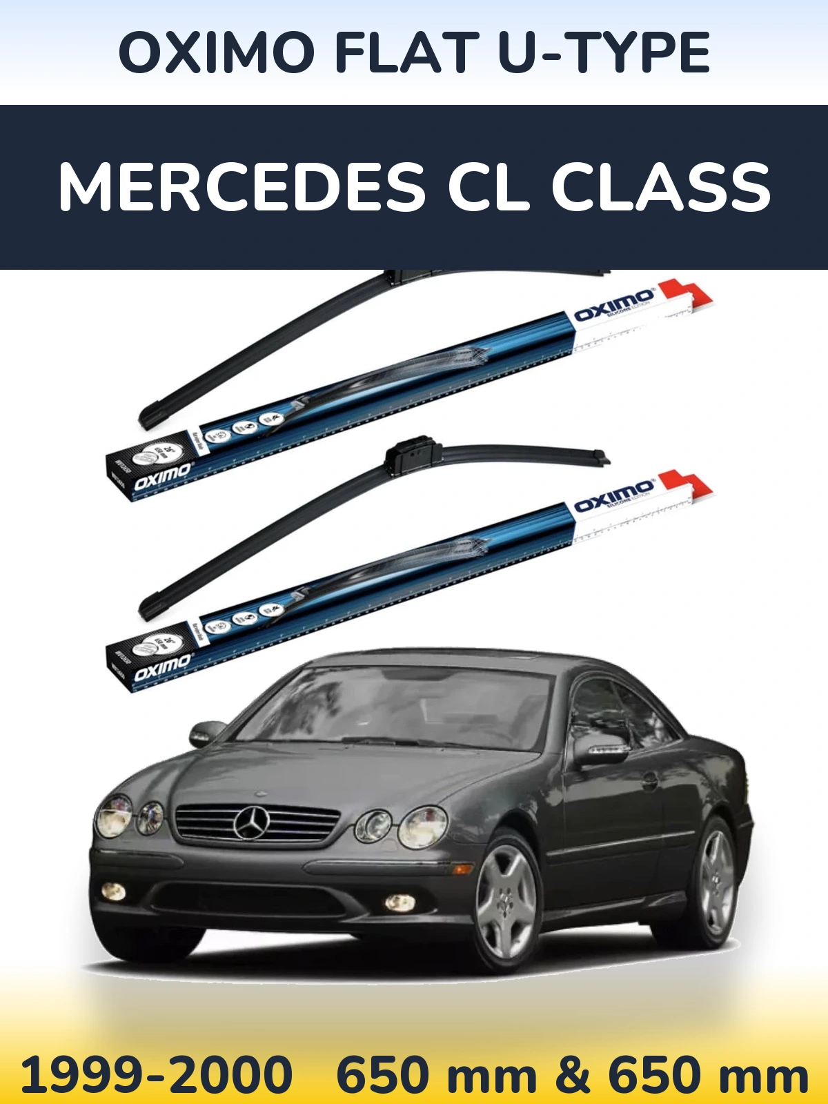 Ștergătoare Oximo Flat U-type pentru Mercedes CL Class