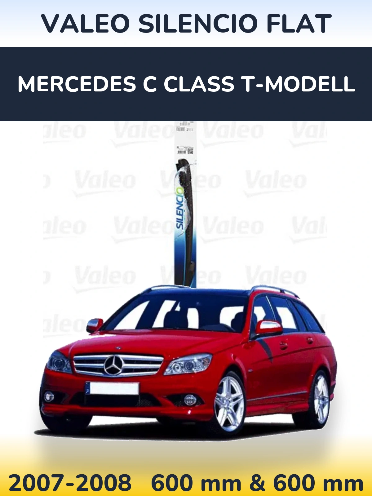 Ștergătoare Valeo Silencio Flat pentru Mercedes C Class T-Modell