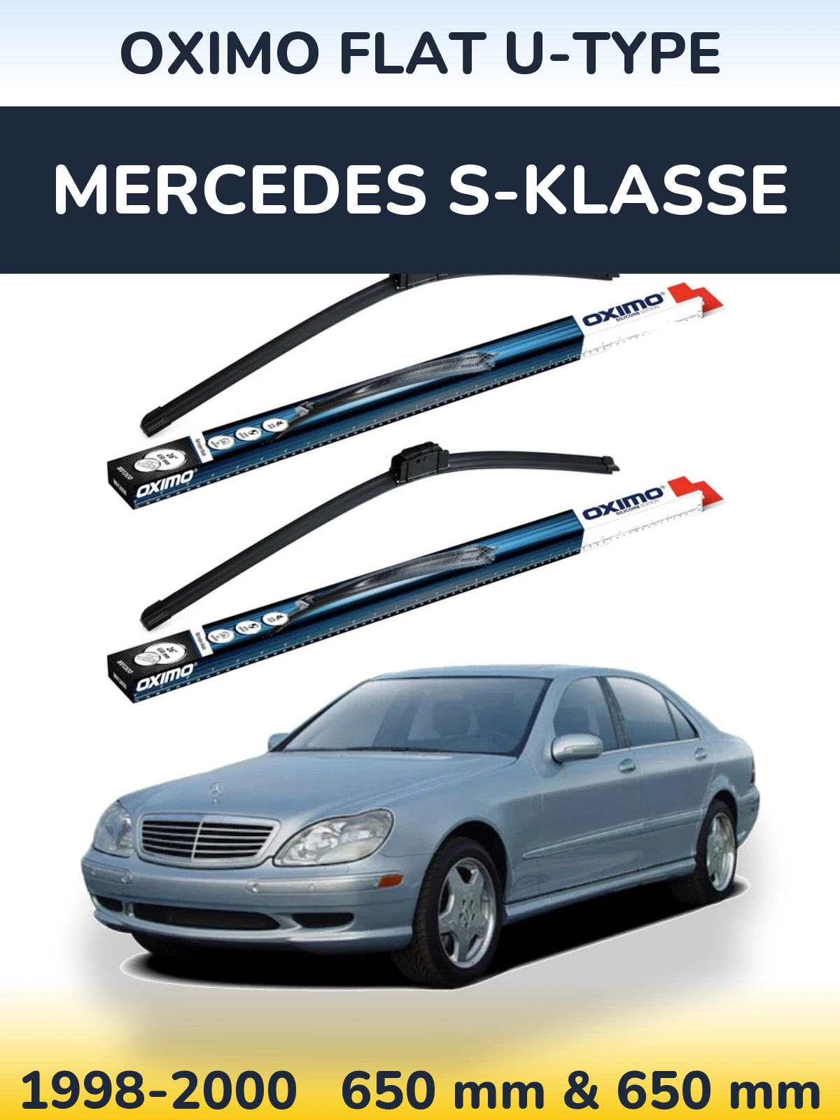 Ștergătoare Oximo Flat U-type pentru Mercedes S-Klasse
