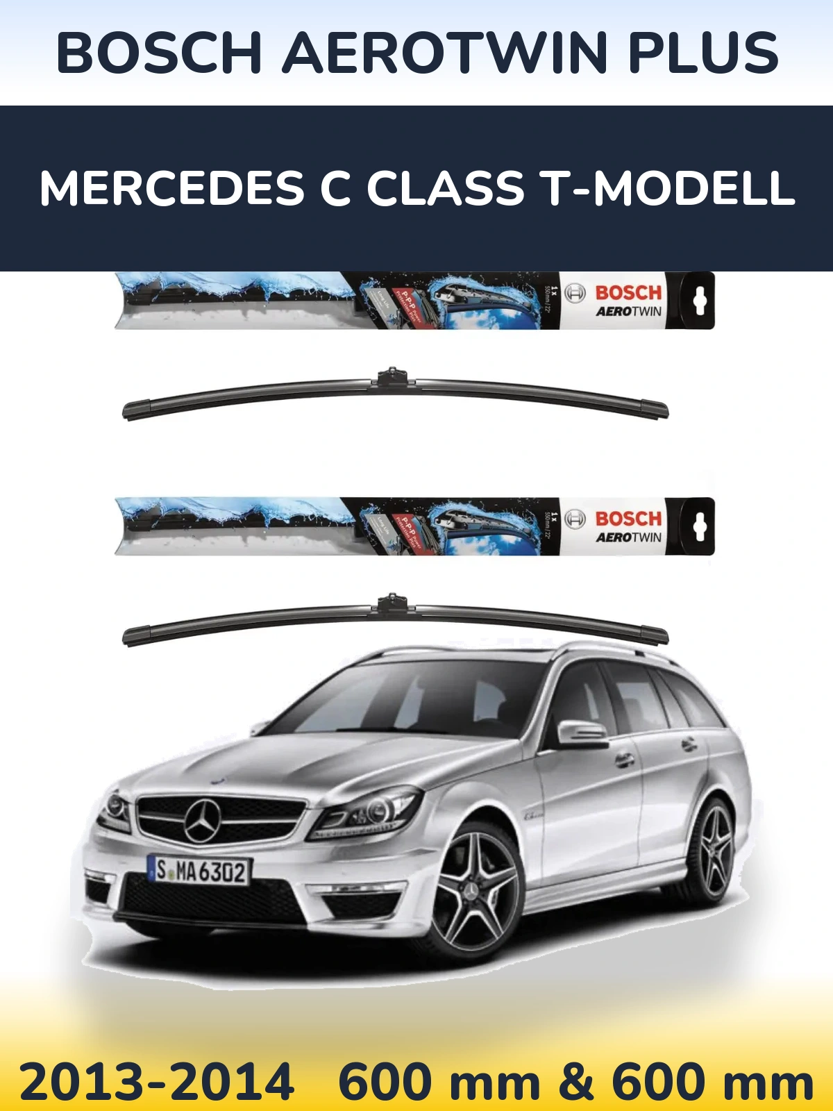 Ștergătoare BOSCH AeroTwin Plus pentru Mercedes C Class T-Modell