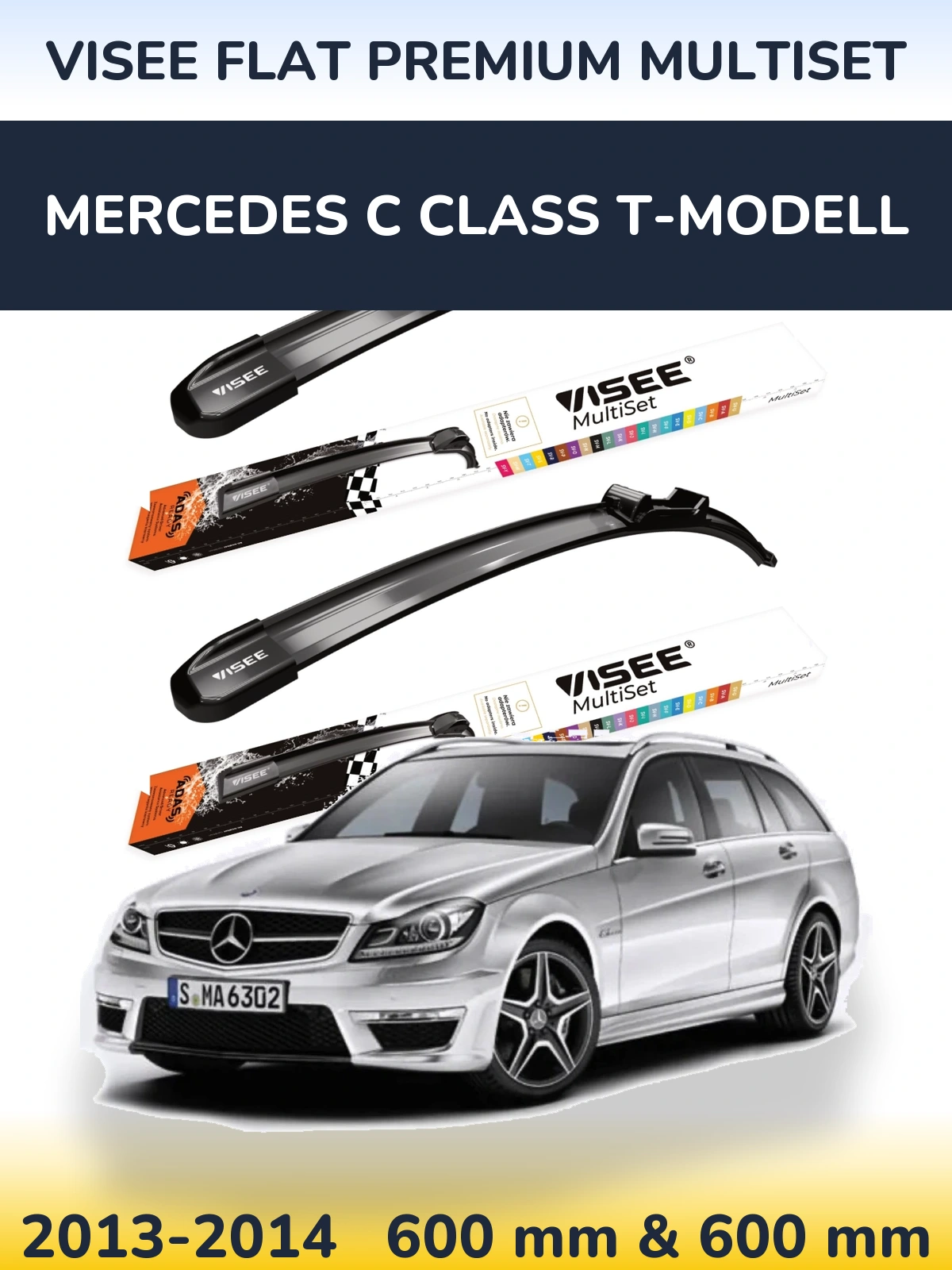 Ștergătoare VISEE FLAT PREMIUM MultiSet pentru Mercedes C Class T-Modell