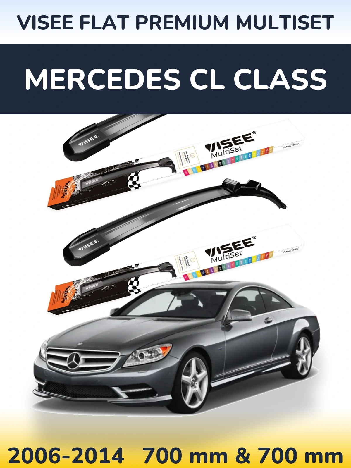 Ștergătoare VISEE FLAT PREMIUM MultiSet pentru Mercedes CL Class