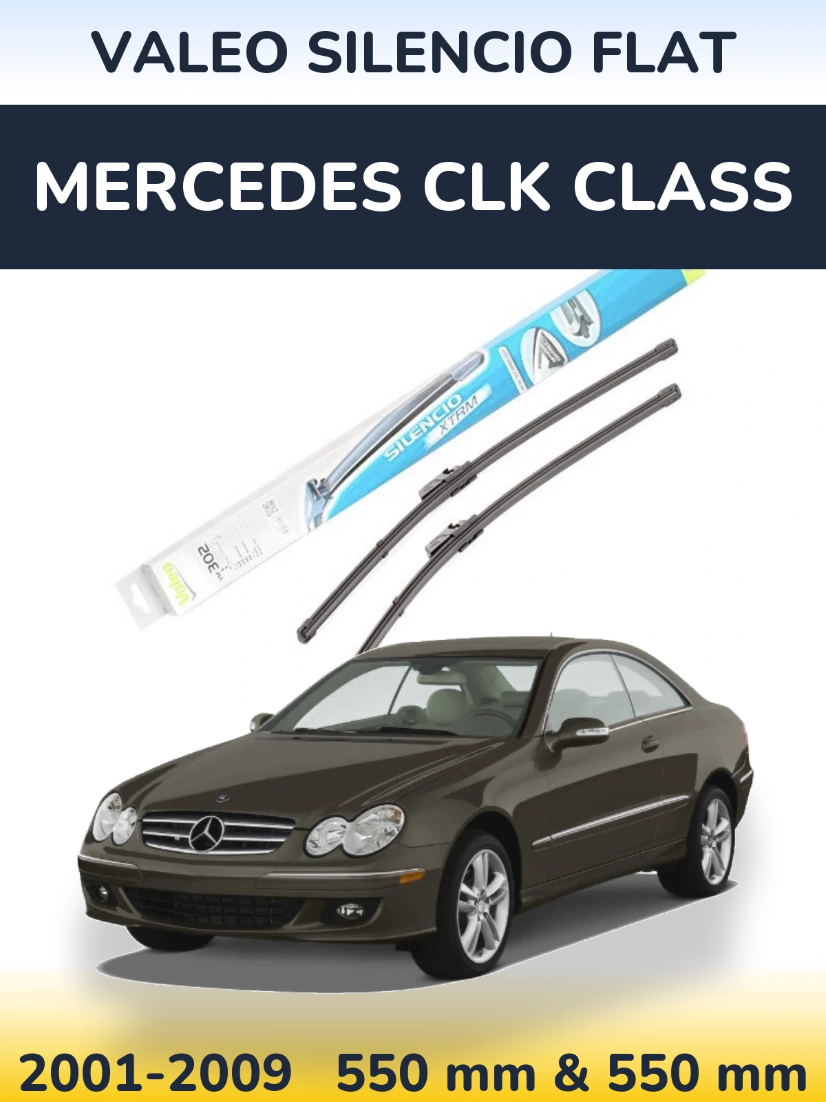 Ștergătoare Valeo Silencio Flat pentru Mercedes CLK Class