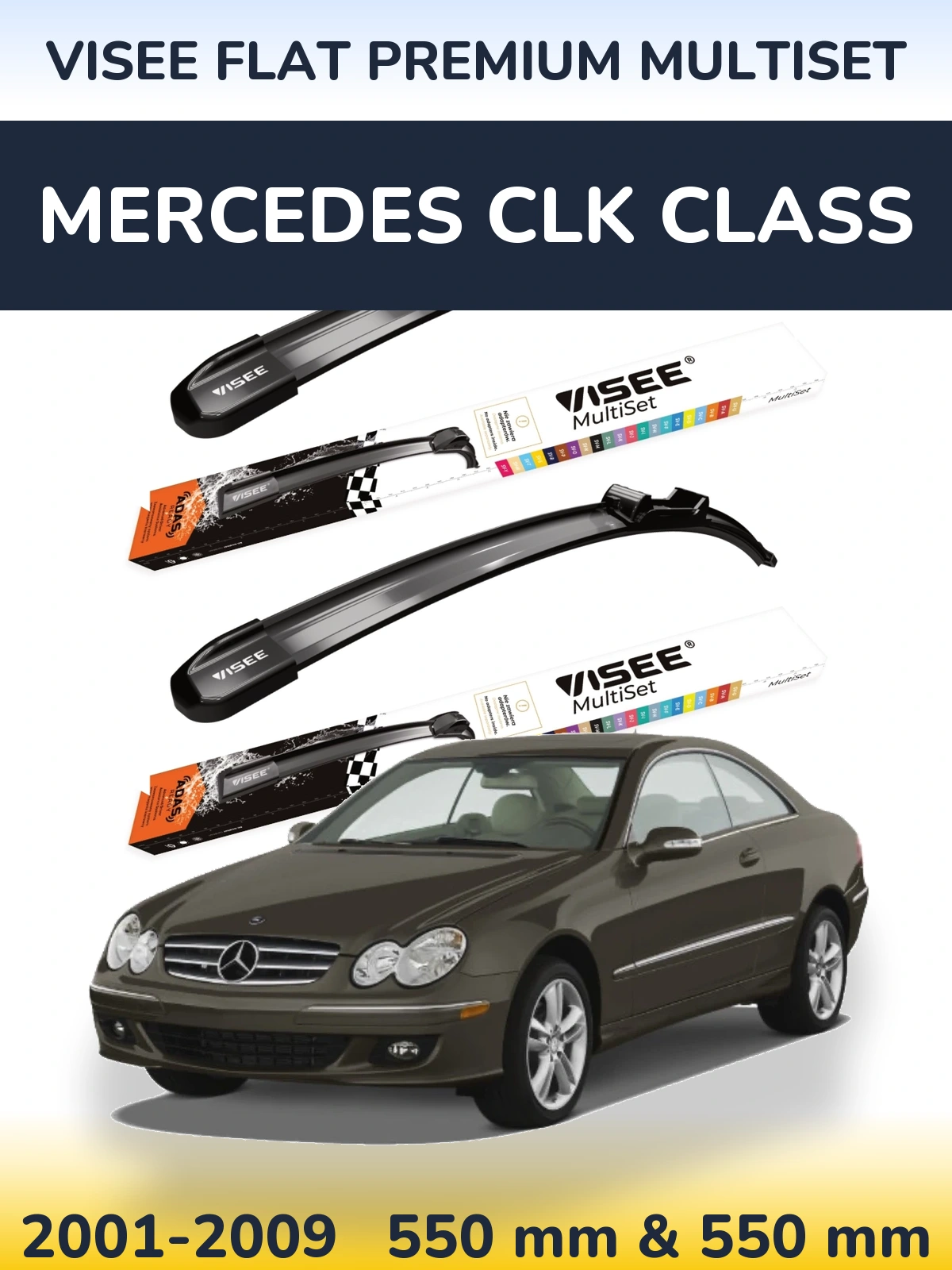 Ștergătoare VISEE FLAT PREMIUM MultiSet pentru Mercedes CLK Class
