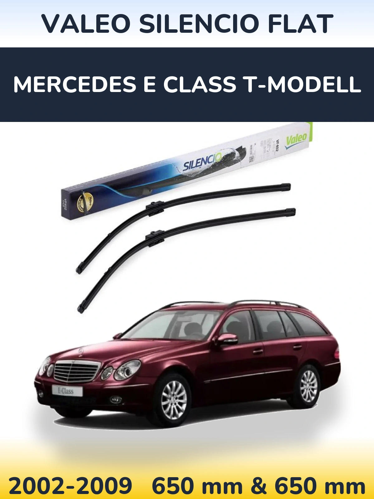 Ștergătoare Valeo Silencio Flat pentru Mercedes E Class T-Modell