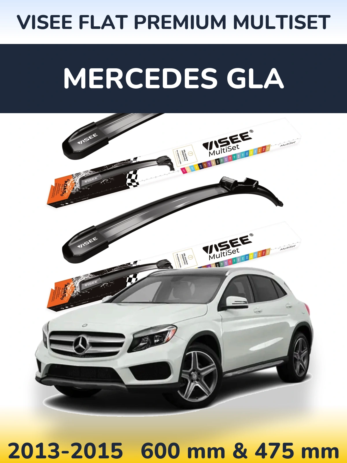 Ștergătoare VISEE FLAT PREMIUM MultiSet pentru Mercedes GLA