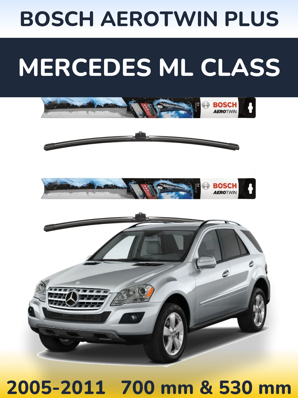 Ștergătoare BOSCH AeroTwin Plus pentru Mercedes ML Class