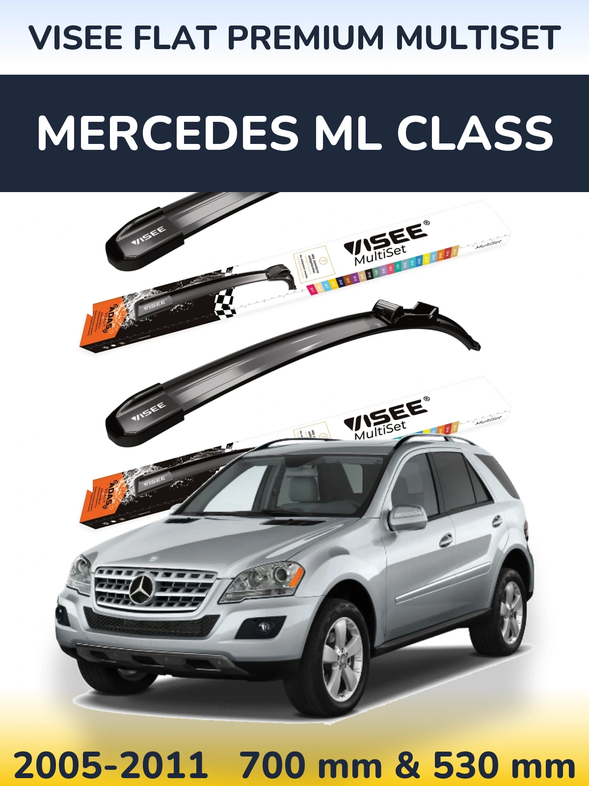Ștergătoare VISEE FLAT PREMIUM MultiSet pentru Mercedes ML Class