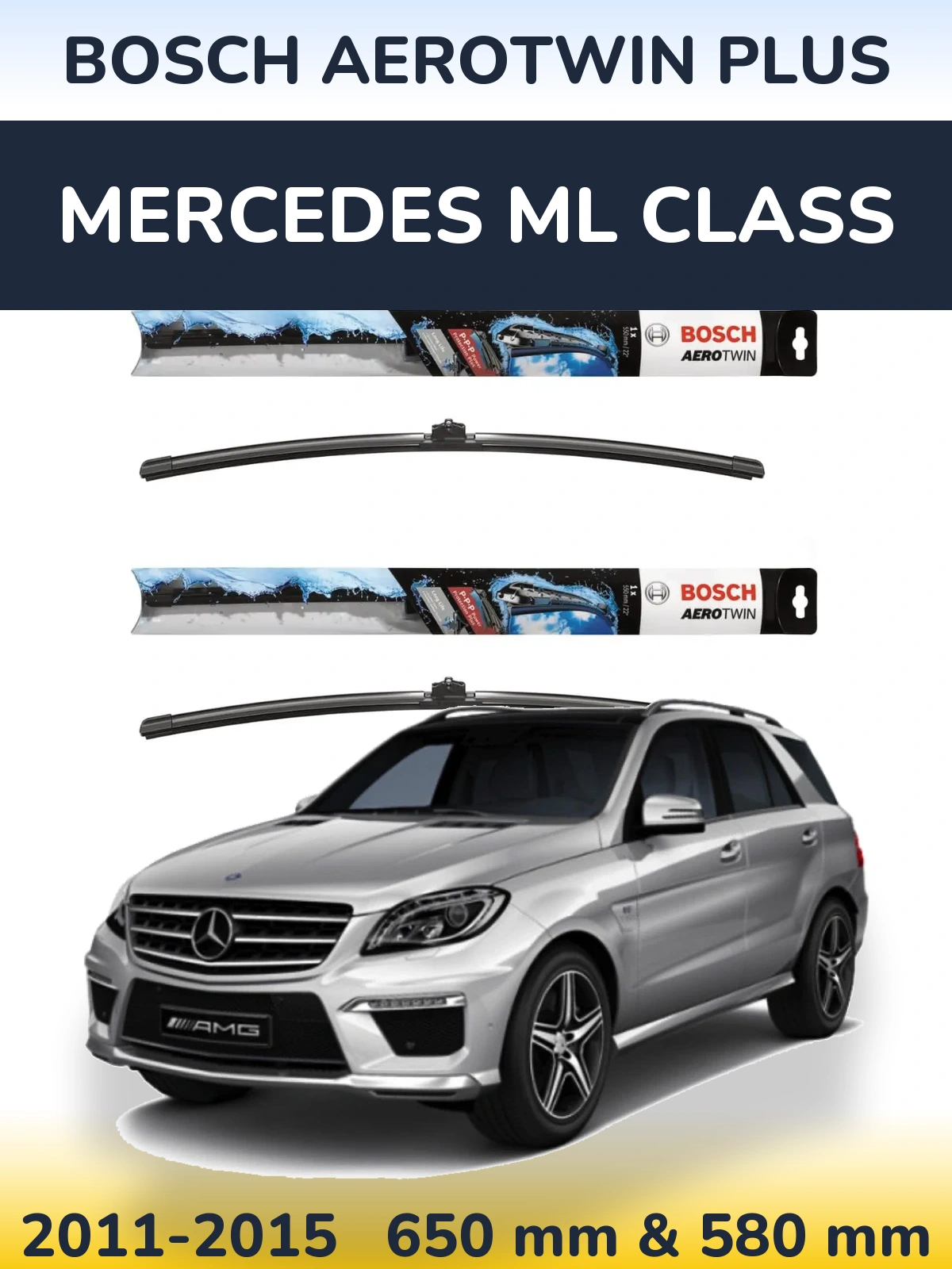 Ștergătoare BOSCH AeroTwin Plus pentru Mercedes ML Class