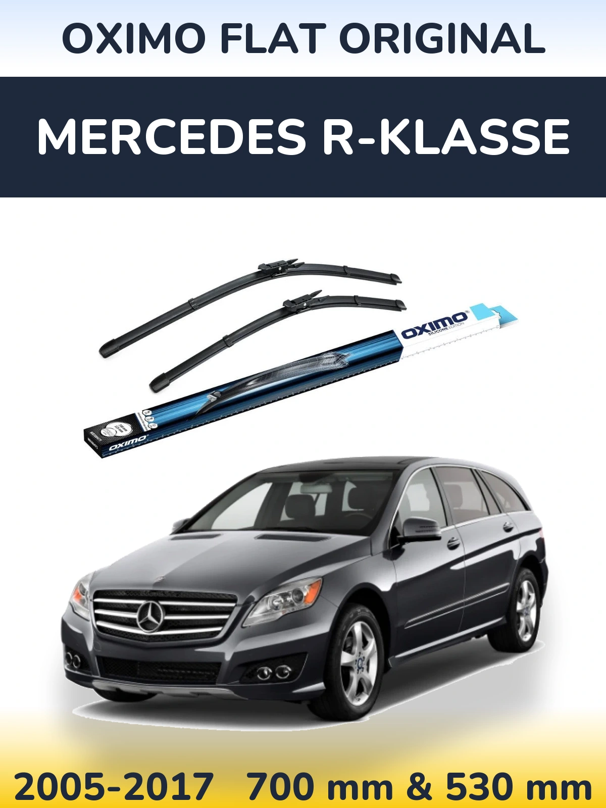 Комплект передних дворников Oximo Flat Original 700 & 530 мм для Mercedes R-Klasse 2005-2017