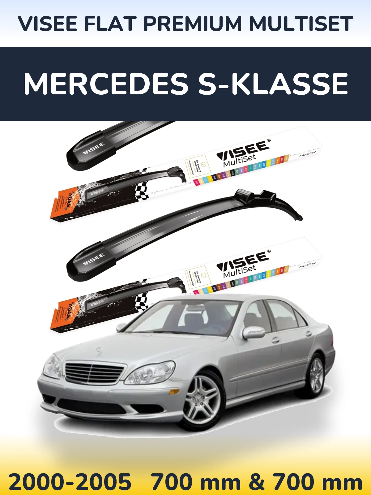 Ștergătoare VISEE FLAT PREMIUM MultiSet pentru Mercedes S-Klasse