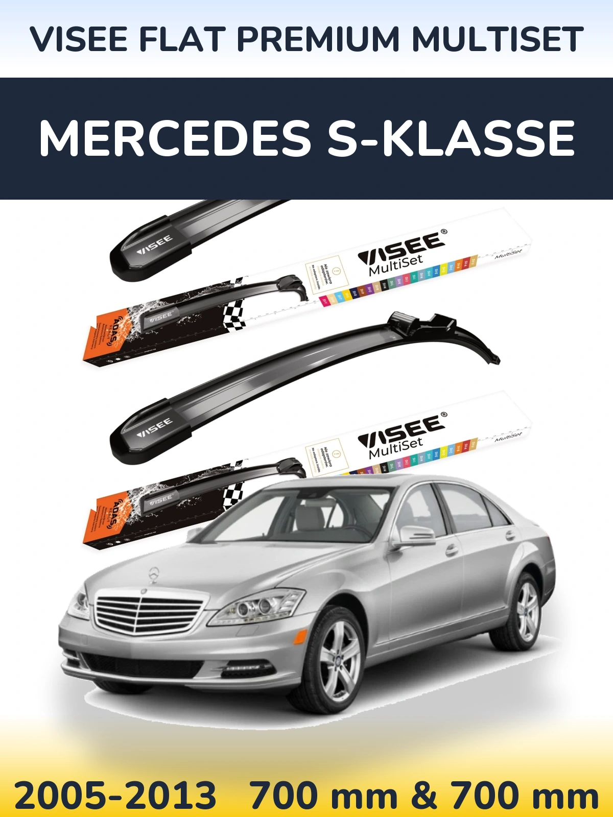 Ștergătoare VISEE FLAT PREMIUM MultiSet pentru Mercedes S-Klasse