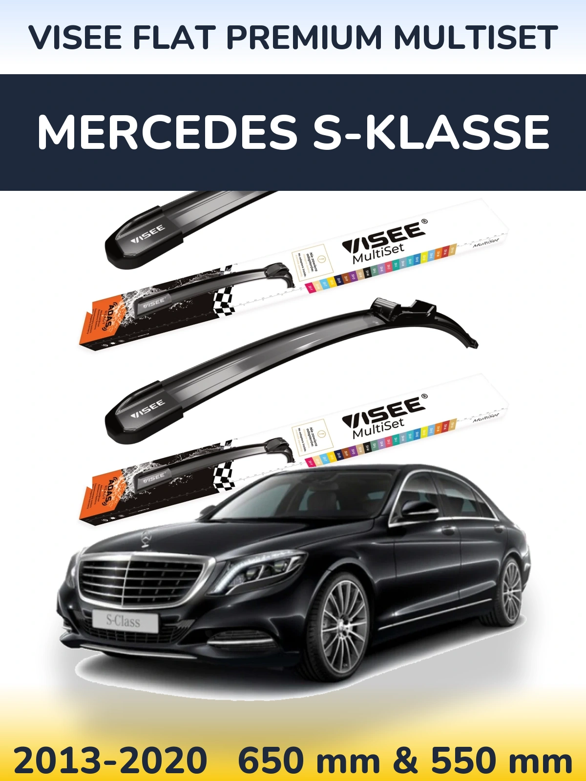 Ștergătoare VISEE FLAT PREMIUM MultiSet pentru Mercedes S-Klasse