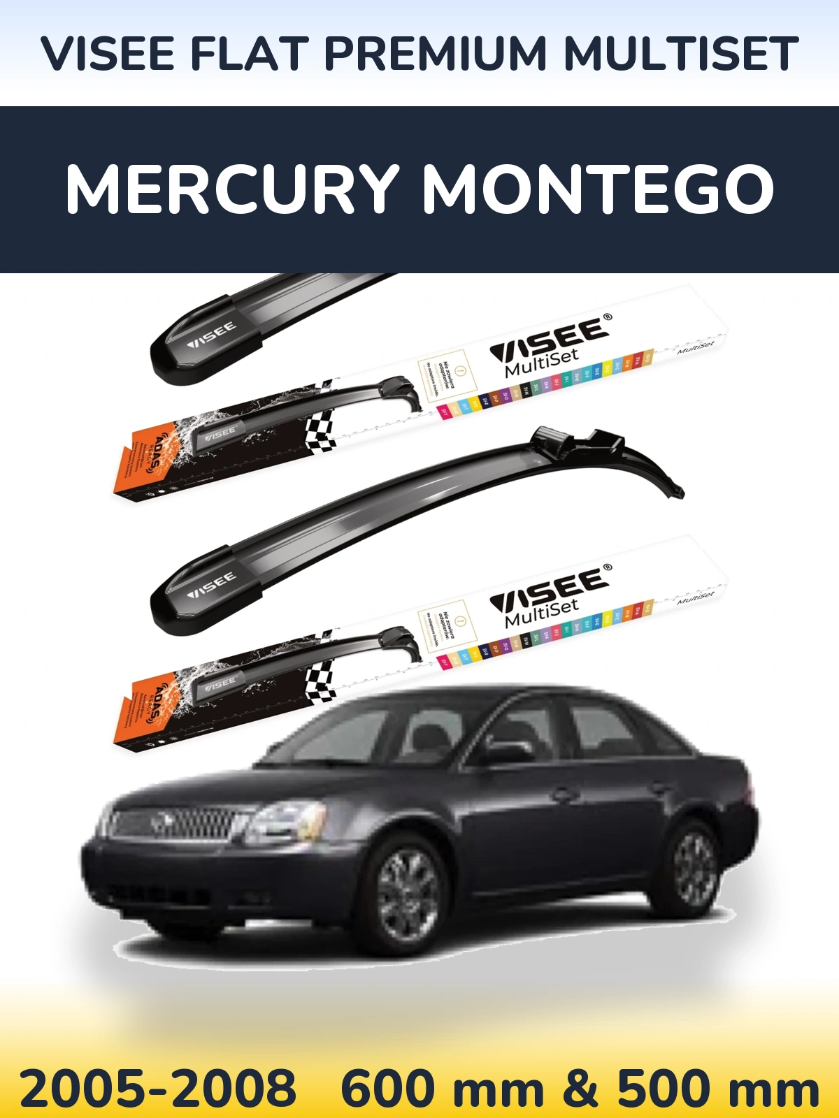 Ștergătoare VISEE FLAT PREMIUM MultiSet pentru Mercury Montego