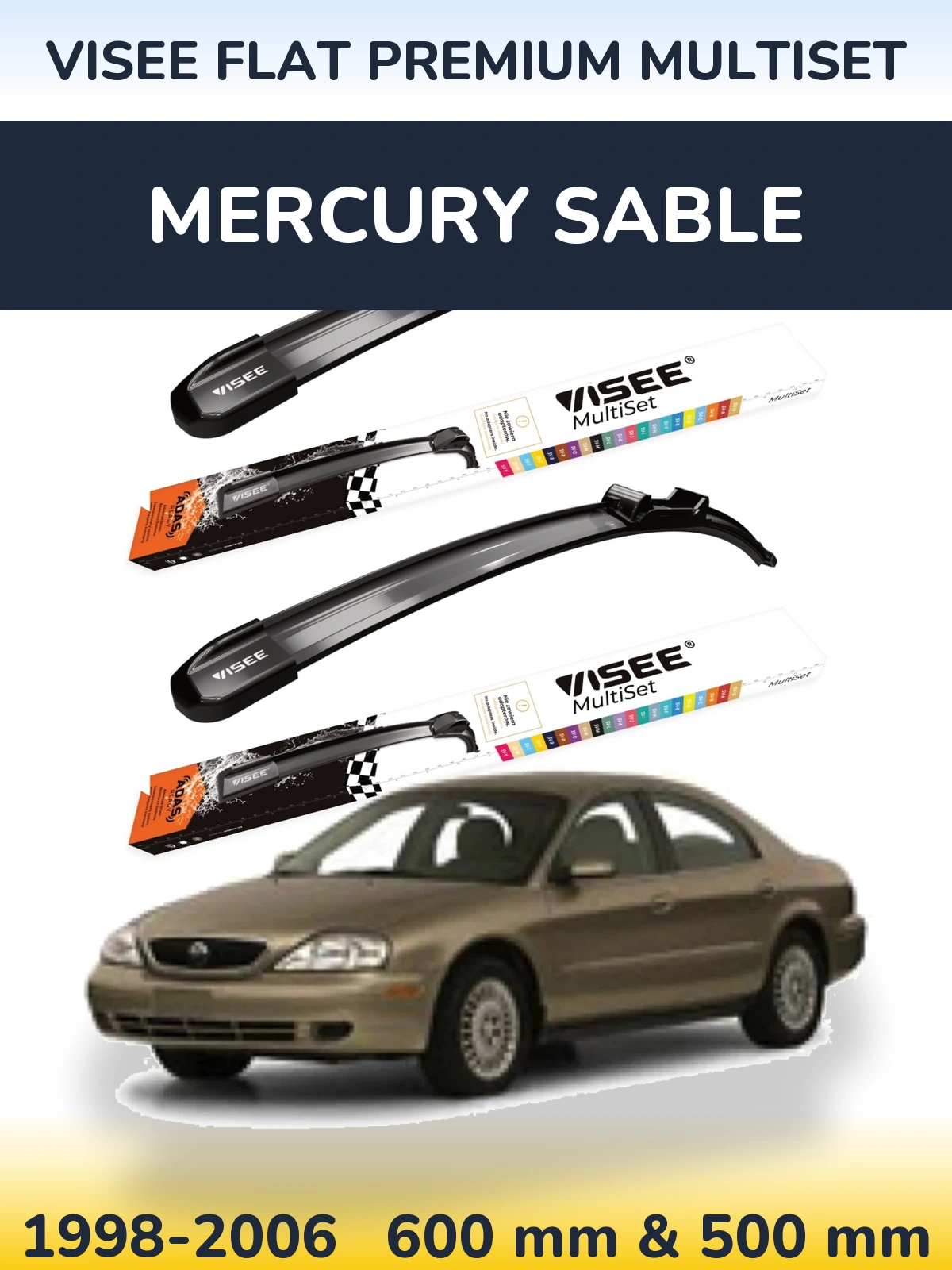 Ștergătoare VISEE FLAT PREMIUM MultiSet pentru Mercury Sable
