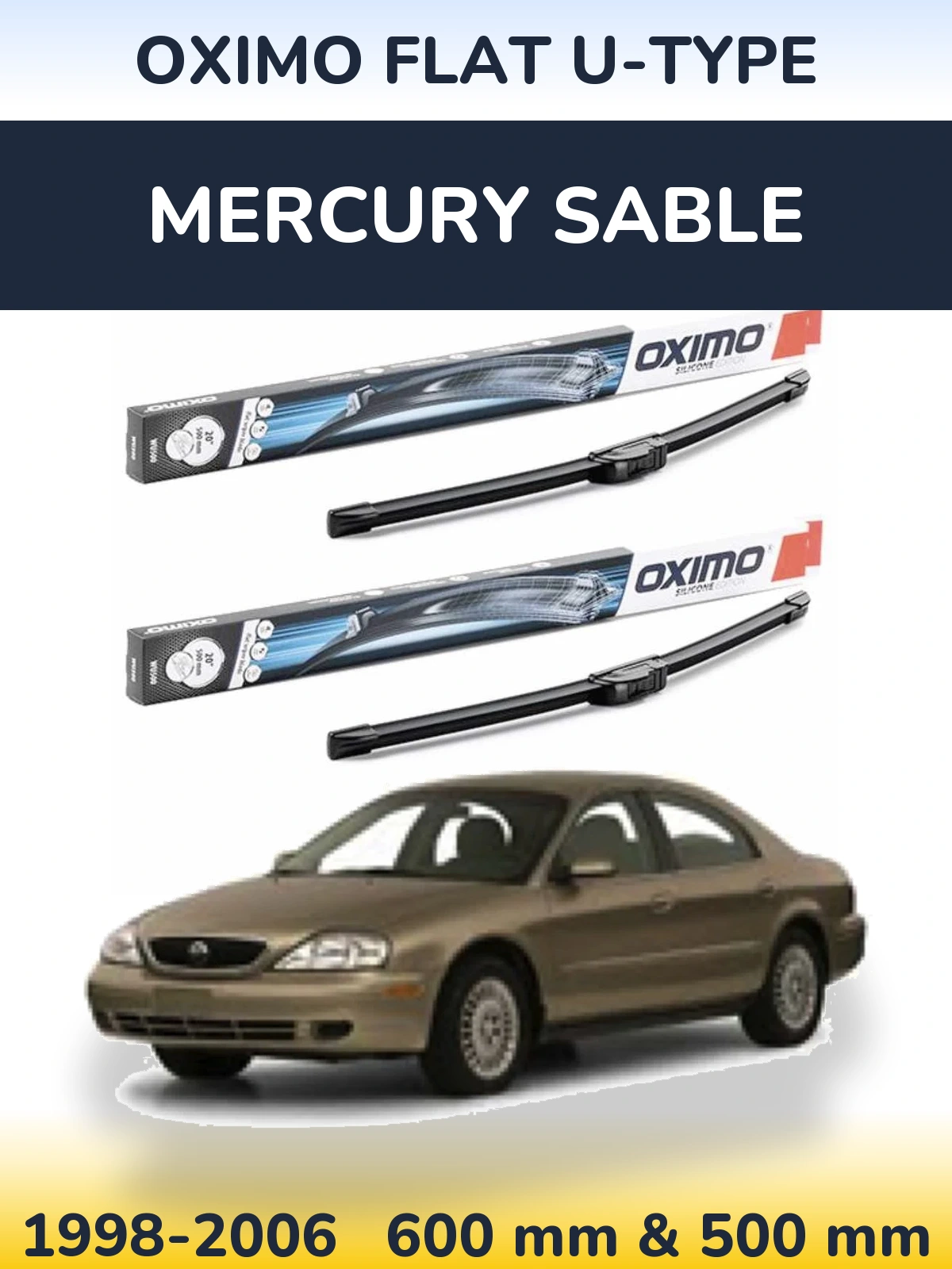 Ștergătoare Oximo Flat U-type pentru Mercury Sable