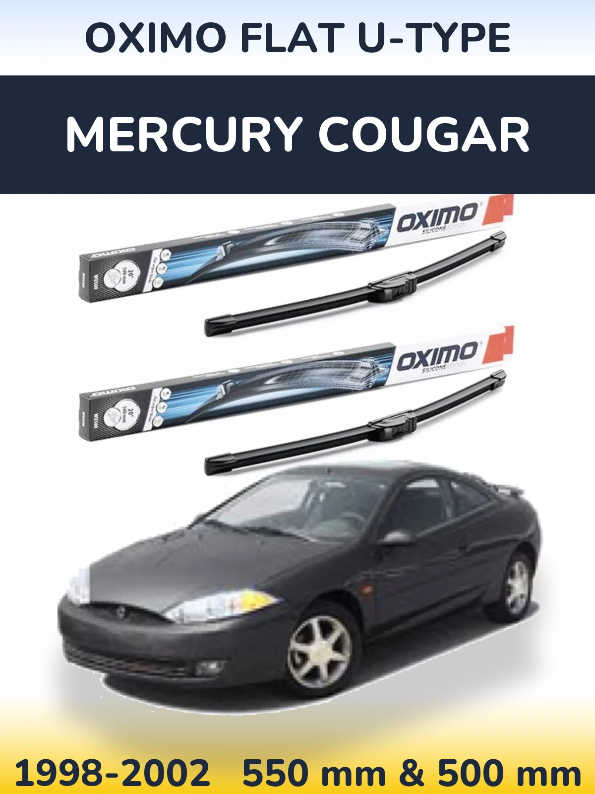 Ștergătoare Oximo Flat U-type pentru Mercury Cougar