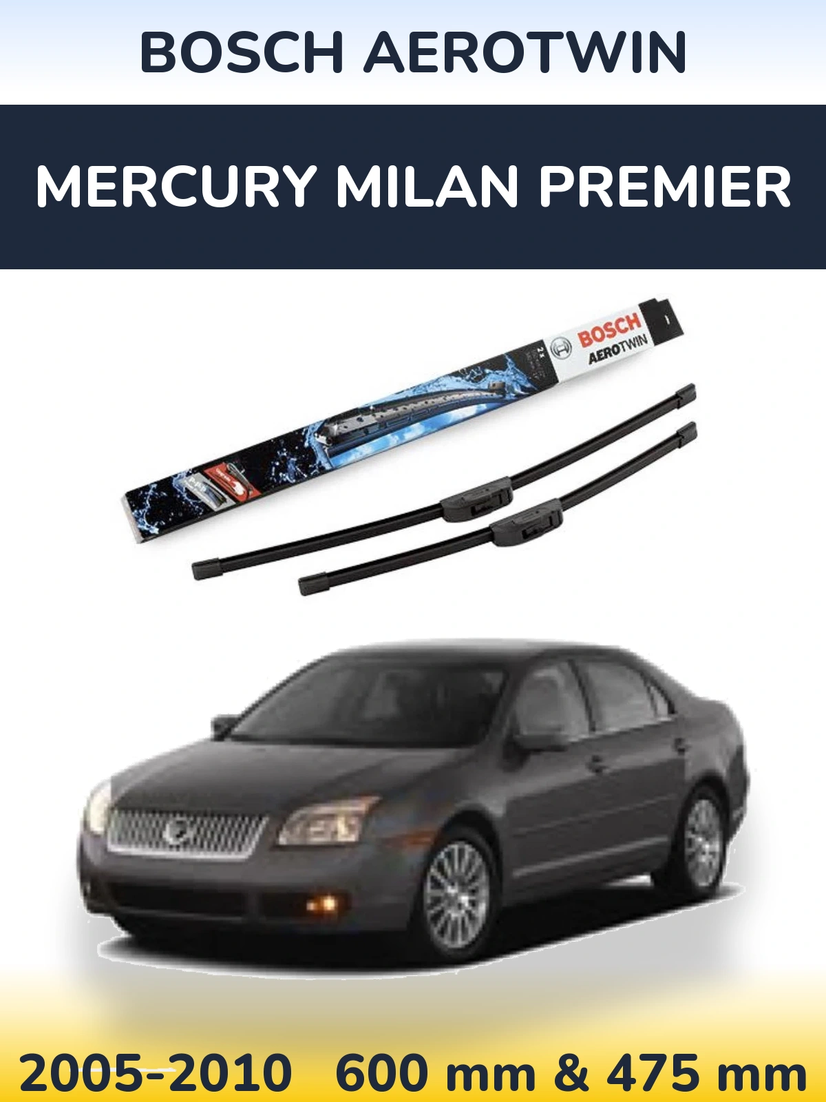 Ștergătoare BOSCH AeroTwin pentru Mercury Milan Premier