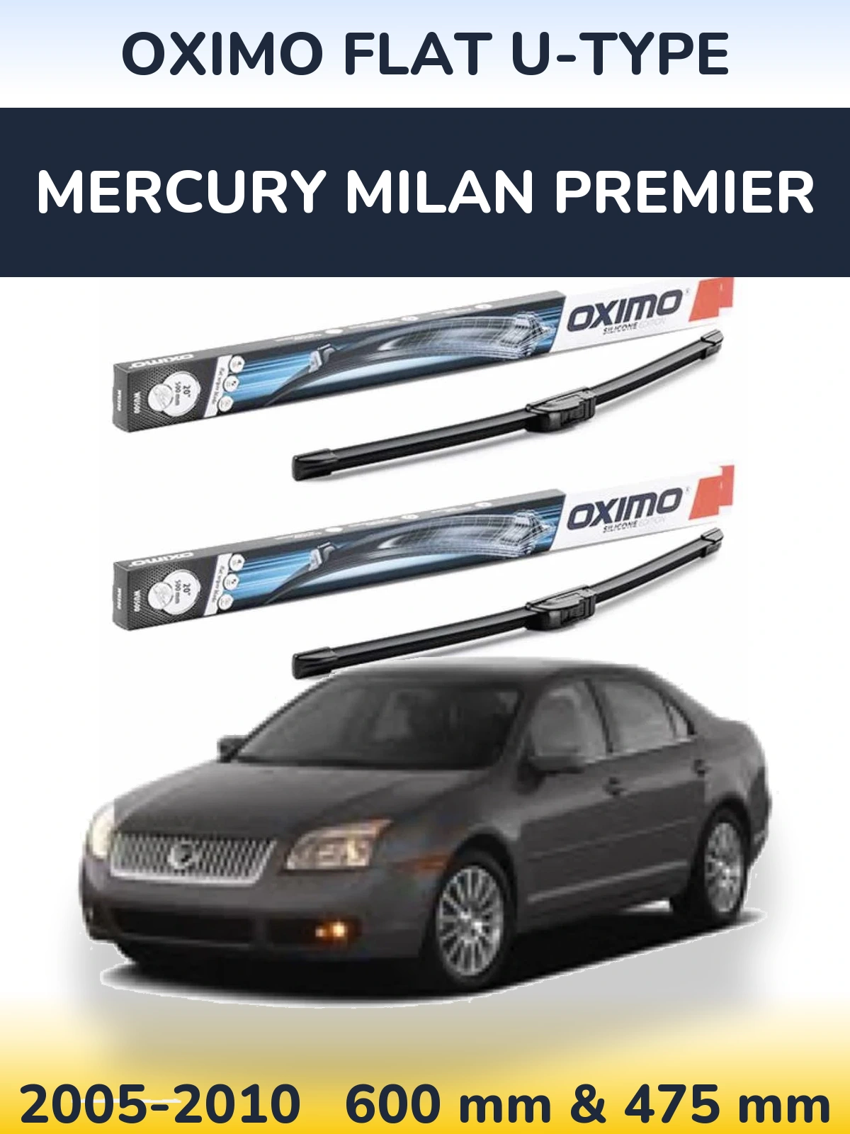 Ștergătoare Oximo Flat U-type pentru Mercury Milan Premier