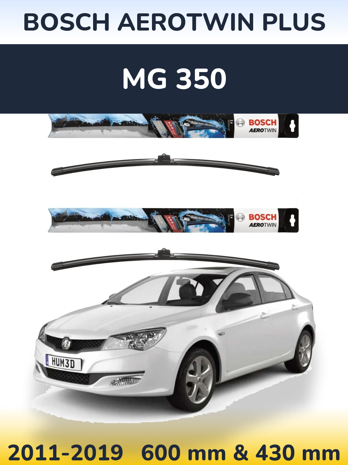 Ștergătoare BOSCH AeroTwin Plus pentru MG 350