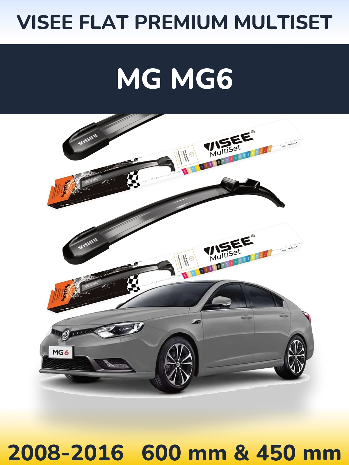 Ștergătoare VISEE FLAT PREMIUM MultiSet pentru MG MG6