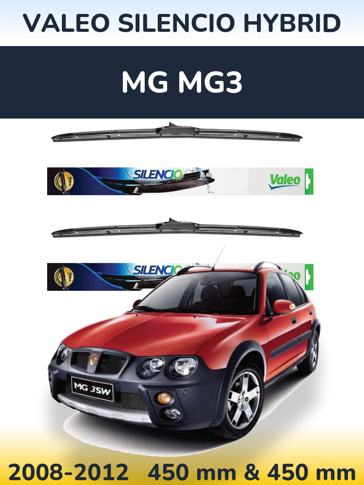 Ștergătoare Valeo Silencio Hybrid pentru MG MG3