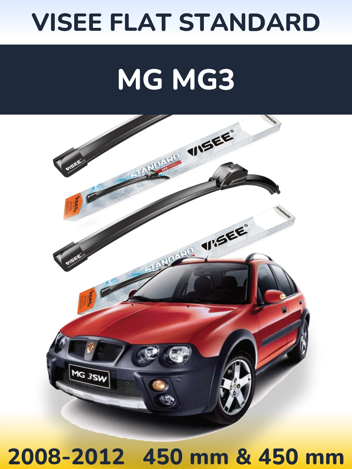 Ștergătoare VISEE FLAT STANDARD pentru MG MG3