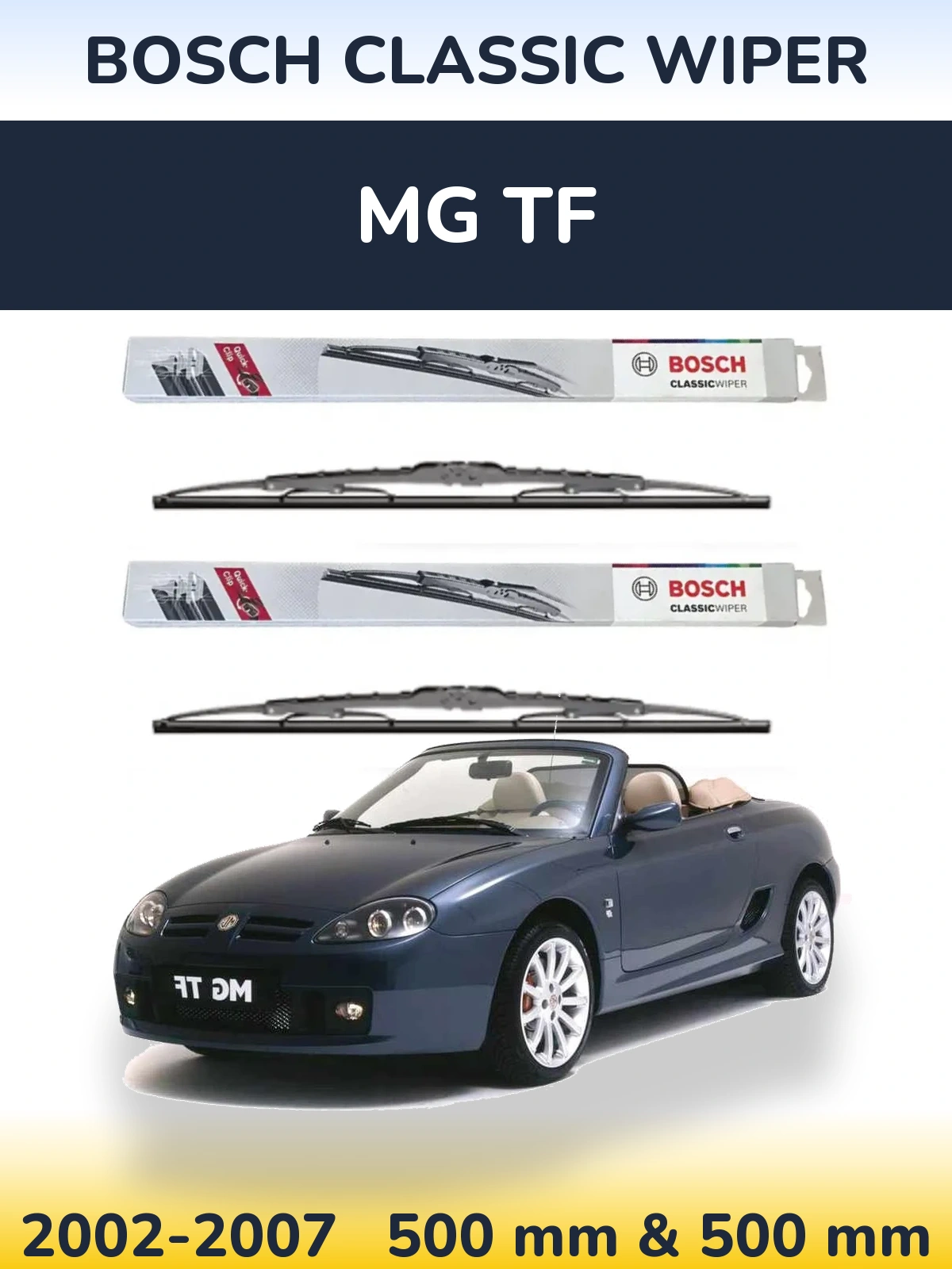 Ștergătoare BOSCH Classic Wiper pentru MG TF
