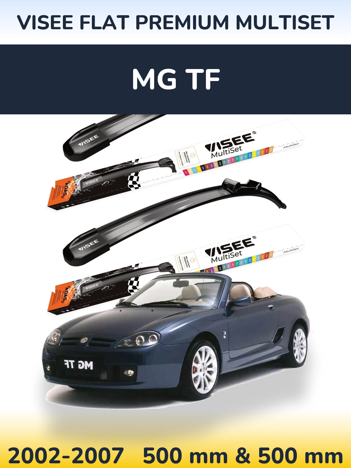 Ștergătoare VISEE FLAT PREMIUM MultiSet pentru MG TF