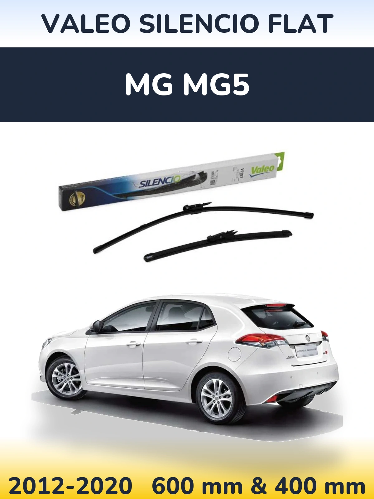 Ștergătoare Valeo Silencio Flat pentru MG MG5