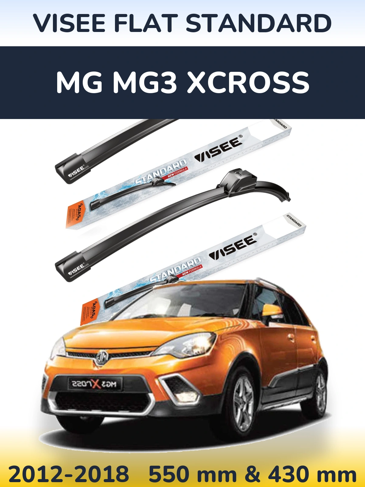 Ștergătoare VISEE FLAT STANDARD pentru MG MG3 Xcross