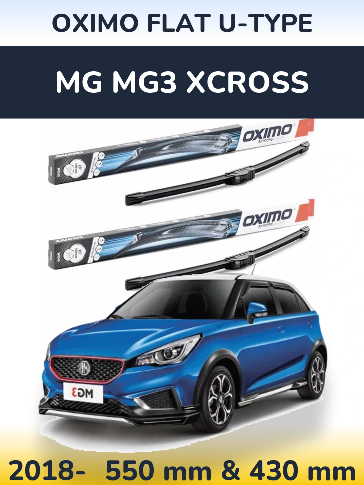 Ștergătoare Oximo Flat U-type pentru MG MG3 Xcross