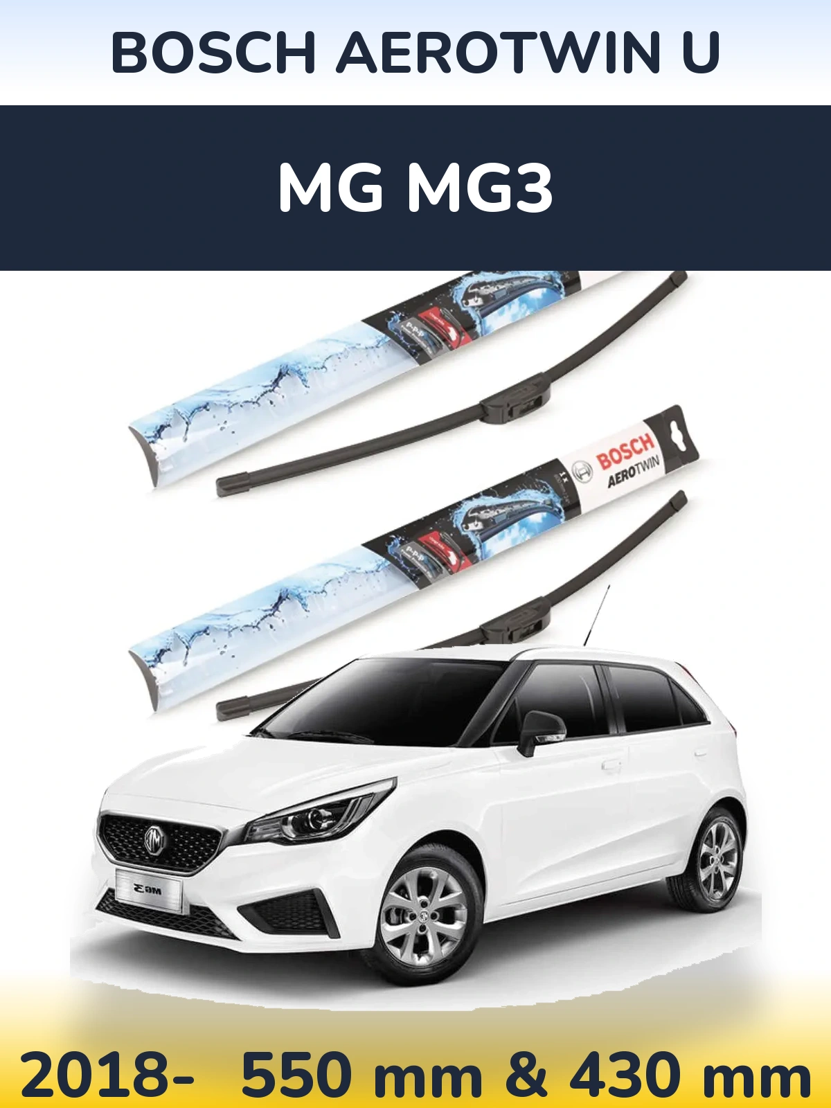 Ștergătoare BOSCH AeroTwin U pentru MG MG3