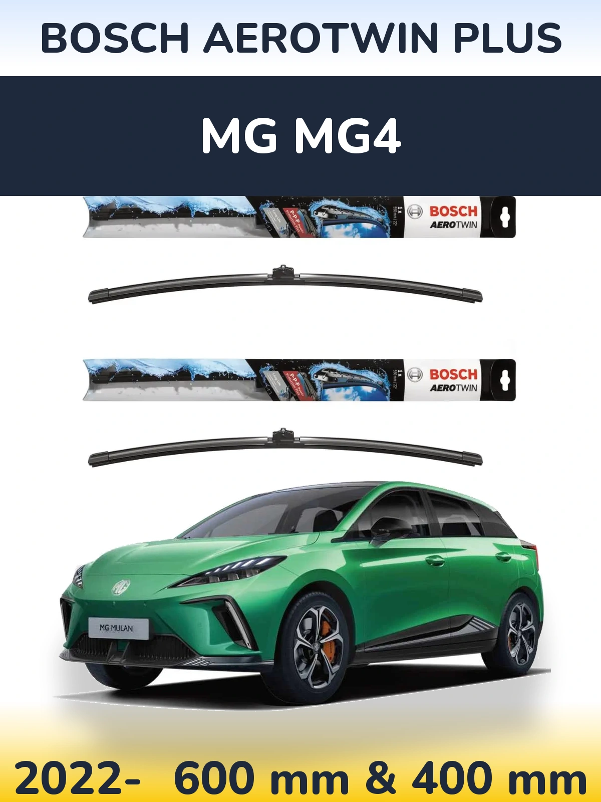 Ștergătoare BOSCH AeroTwin Plus pentru MG MG4